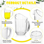 Tessco for you Plastic Pitchers 60 Ounce Clear Restaurant Jug Large Water - Image 3