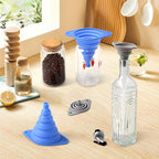 Kitchen Funnels Set 4 Pack，Small and Large，Silicone Collapsible Funnel，Small - Image 8