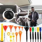 30 Pcs Automotive Funnel Set Wide Mouth Fuel Oil Funnel Plastic Long Neck - Image 6