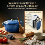 QuliMetal Enameled Cast Iron Cookware Set, 4-Piece Pots and Pans Set - Image 5