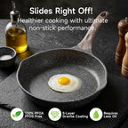JEETEE 11 Inch Nonstick Frying Pan Stone Coating Cookware, Nonstick Omelette - Image 5