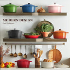 Overmont Enameled Cast Iron Dutch Oven - Image 4