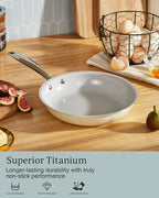 KITEXPERT Non Stick Frying Pans, Titanium Ceramic Skillet Set - Image 3