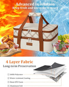 ​Vuudh Expandable Casserole Carrier Bag, Double Deckered Insulated Food Bag - Image 2