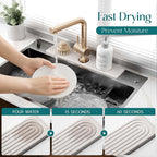 Eormoe Stone Faucet Mat for Kitchen Sink – Diatomite Drying Stone Mat & Sink - Image 3