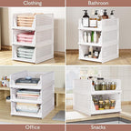 CTSNSLH 5 Pack Closet Organizers Storage Box, Closet Storage Stackable Storage - Image 5