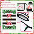 Bencailor 6 Pcs Flamingo Kitchen Towels Oven Mitts and Pot Holders Set - Image 5