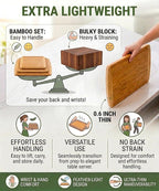 Greener Chef Luxury XL Bamboo Cutting Board Set of 3 - Image 6