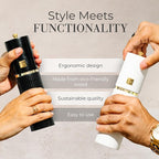 Wooden Salt and Pepper Grinder Set – Refillable Manual Salt and Pepper Mills - Image 5