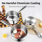 SLOTTET 1Qt & 2Qt Stainless Steel Sauce Pan Set - Image 2