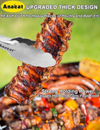 Anaeat Extra Long Stainless Steel Grilling Locking Tong, Cooking - Image 5