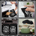 12 Pcs Farmhouse Kitchen Decor and Accessories Sets 4 Black Kitchen Towels 4 - Image 6