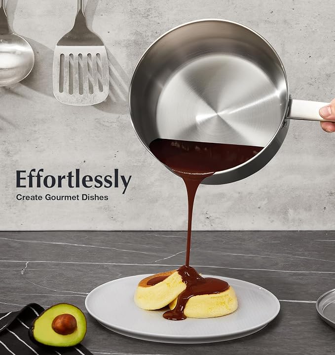 KOCH SYSTEME CS Stainless Steel Saucepan, 2 Quart Stainless Steel Sauce Pan - Image 2
