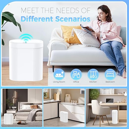 jinligogo 5 Gallon Bathroom Trash Can - Image 7