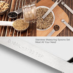 Upgrade 9 PCS Stainless Steel Measuring Spoons Set, Small Tablespoon, Set 8 - Image 6