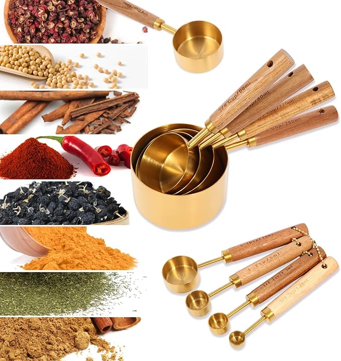 Gold Measuring Cups and Spoons Set - Image 3