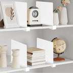 HBlife 6 Pcs White Acrylic Shelf Dividers, Vertical Purse Organizer - Image 8