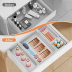 SpaceHacks 25 PCS Plastic Drawer Organizer Set, 4-Size Versatile Organizer - Image 4