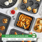 HONGBAKE Bakeware Sets, Baking Pans Set, Nonstick Oven Pan - Image 5