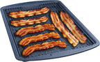 Cookie Sheet with Wire Rack Set, 2-Piece Nonstick Blue Marble Carbon Steel Pan by Unknown