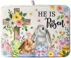 He is Risen Easter Dish Drying Mat by Kwlegh