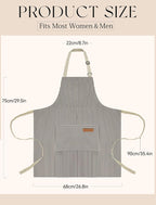 2 Pack Kitchen Cooking Aprons, Soft Aprons - Image 2