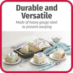 GoodCook Set of 2 Nonstick Steel 13" x 9" Cake Baking Pans - Image 4