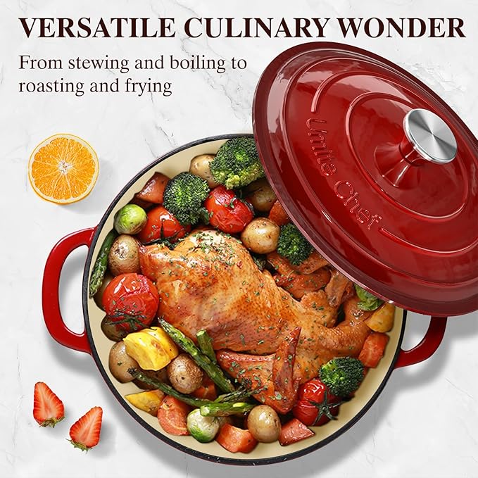 Umite Chef 7QT Enameled Cast Iron Dutch Oven - Image 6