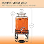 2.5 Gallon Glass Beverage Dispenser - Image 5