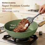 Kitchen Academy Non Toxic Pots and Pans Set Non Stick - Image 2