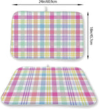 Easter Checkered Dish Drying Mat 18x24 Inch Colorful Buffalo Plaid Drying Mat - Image 2