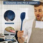 HOTEC 446°F Heat Resistant Silicone Cooking Spoon Spatula, BPA Free Large - Image 4