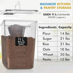 Shazo 2 PC Flour Sugar Storage Containers - Image 5