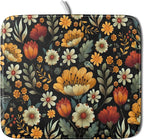 Vintage Boho Floral Dish Drying Mat by Anyako