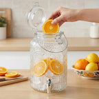 Kingrol 1 Gallon Glass Drink Dispenser - Image 7