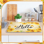 Zonon Dish Drying Mat for Kitchen Counter 16 x 24 Microfiber Absorbent Dish - Image 2