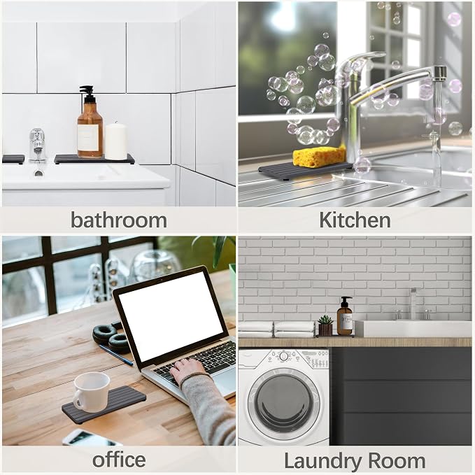 NiuYichee 2 PCS Water Absorbent diatomite Coasters, 7.1" x 3.5" Water Absorbing - Image 6