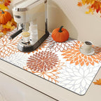 Findosom 2PCS 12" x 20" Fall Dish Drying Mat & 24" x 5.5" Sink Splash Guard - Image 5