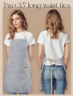 Cardkiss 2 Pack Kitchen Cooking Aprons, Soft Aprons - Image 4