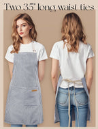 2 Pack Kitchen Cooking Aprons, Soft Aprons - Image 4