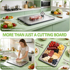 Stainless Steel Cutting Board for Kitchen, Double Sided Defrosting Tray - Image 7