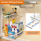 REALINN Under Sink Organizer, Height Adjustable Under Sink Organizers and - Image 4