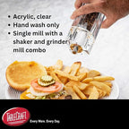 TableCraft 11832, Acrylic Salt and Pepper Mill Combo, 2-in-1 Grinder and Shaker - Image 4