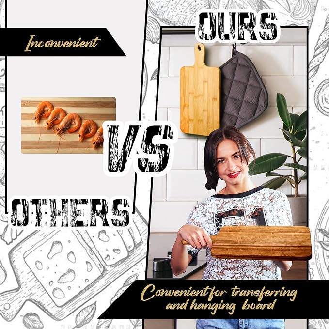 Nuenen 30 Pcs Wood Cutting Board - Image 3