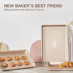 HONGBAKE Baking Sheet Pan Set of 3, Cookie Sheets - Image 8