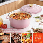 Miereirl 6 Quart Enameled Dutch Oven Pot - Image 3