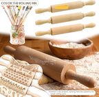 BILLIOTEAM 6 Pack 8 Inch Mini Wood Rolling Pin, Small Wooden Rollers - Image 6
