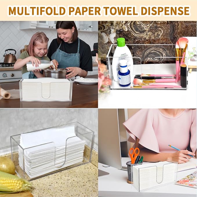 2 Pack Acrylic Paper Towel Holder, Countertop Napkin Dispenser - Image 7