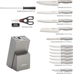 Farberware 15-Piece Stamped Stainless Steel Knife Block Set, High-Carbon - Image 6