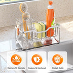 StorageRight Kitchen Sink Caddy Organizer, Rustproof Sponge Holder - Image 3